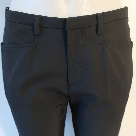 Womens Prada Black Flat Front Ankle Zip Dress Pants 42 US/6 * - Picture 4 of 13